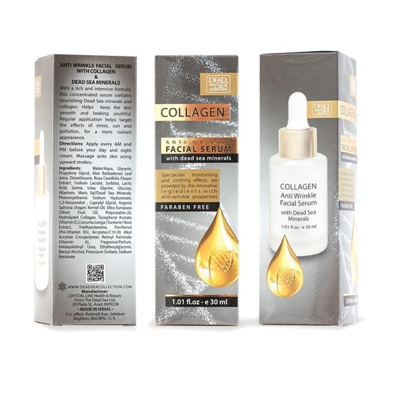 🆕 Dead Sea Collection Collagen Anti-Wrinkle Facial Serum 30 ml (1 oz) - Picture 2 of 5